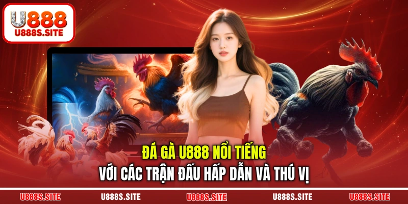 Đá gà U888 nổi tiếng với các trận đấu hấp dẫn và thú vị